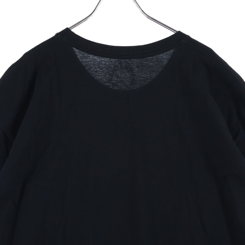 CHROME HEARTS(クロムハーツ) NECK LOGO S/S TEE ネックロゴプリント チェストポケット クルーネック半袖Tシャツ カットソー ブラック