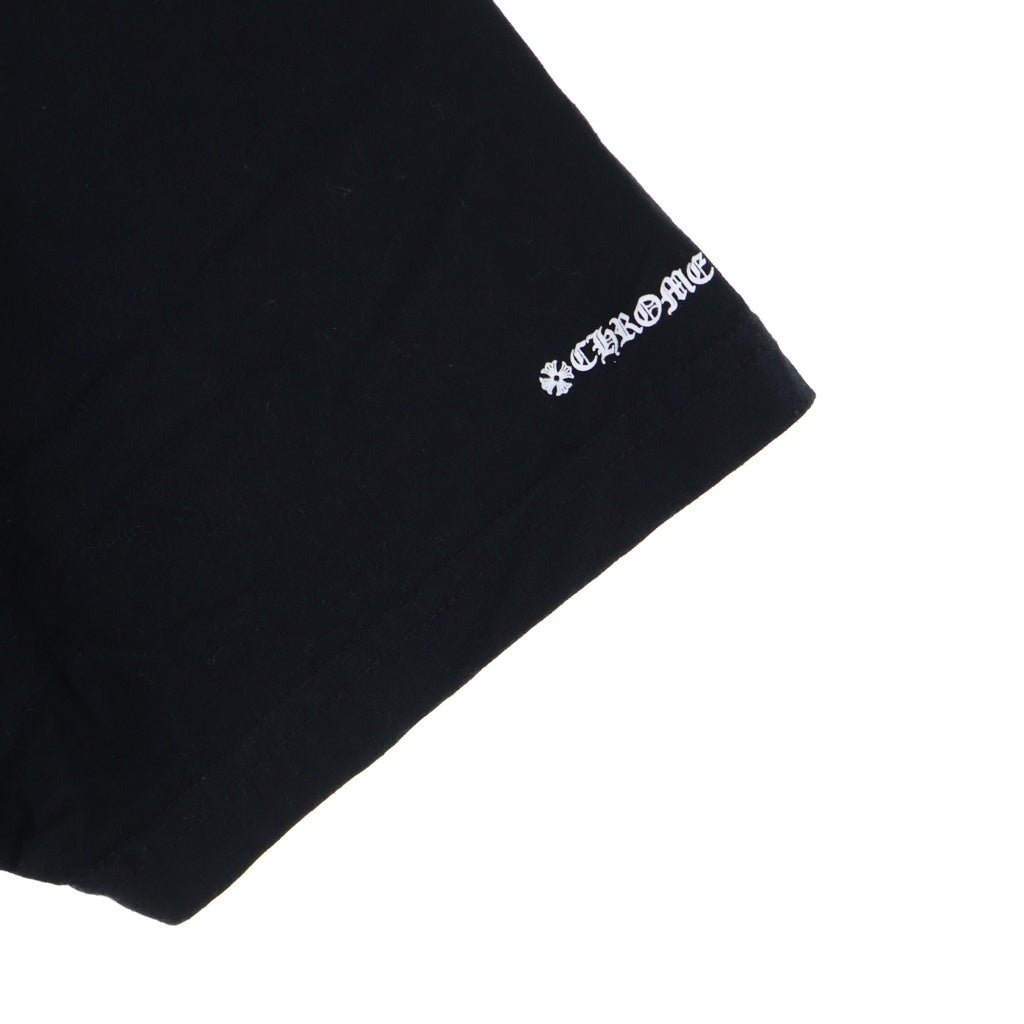 CHROME HEARTS(クロムハーツ) NECK LOGO S/S TEE ネックロゴプリント チェストポケット クルーネック半袖Tシャツ カットソー ブラック