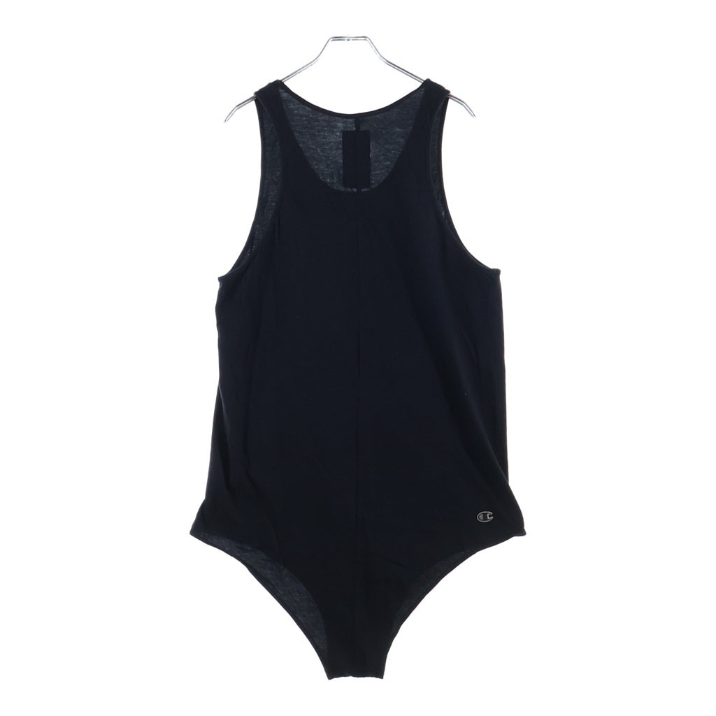 Rick Owens(リックオウエンス) ×CHAMPION BASKETBALL TANK フロントロゴ タンクトップ ブラック CM01E1678-CHJG