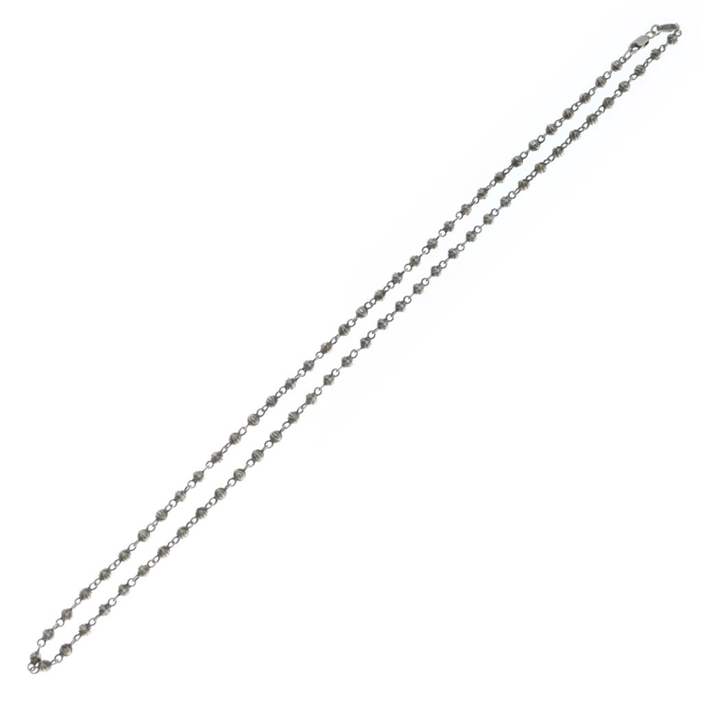 CHROME HEARTS(クロムハーツ) TINY CROSS BALL BEADED CHAIN タイニービーズ ネックレスチェーン シルバー