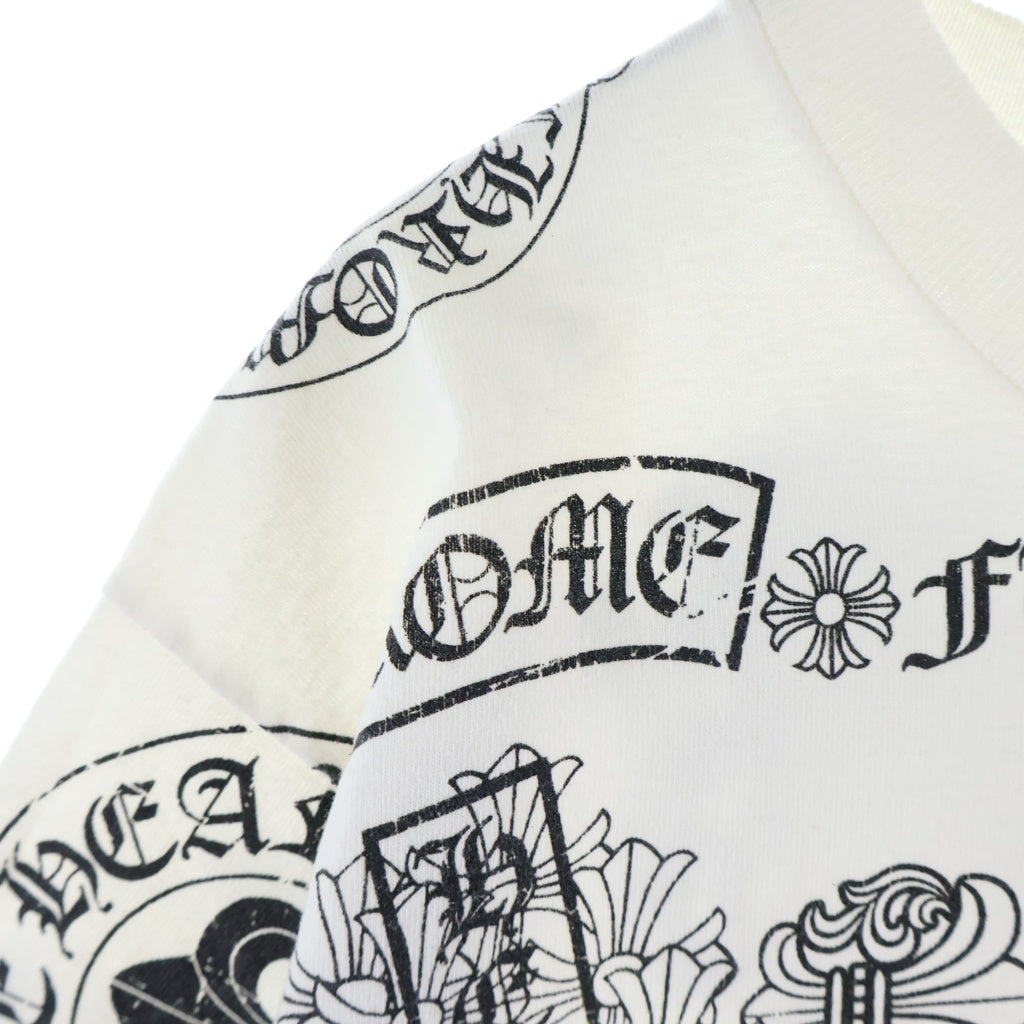 CHROME HEARTS(クロムハーツ) OLD CH T-SHRT 3 マルチモチーフ 総柄プリント Tシャツ 半袖カットソー ホワイト