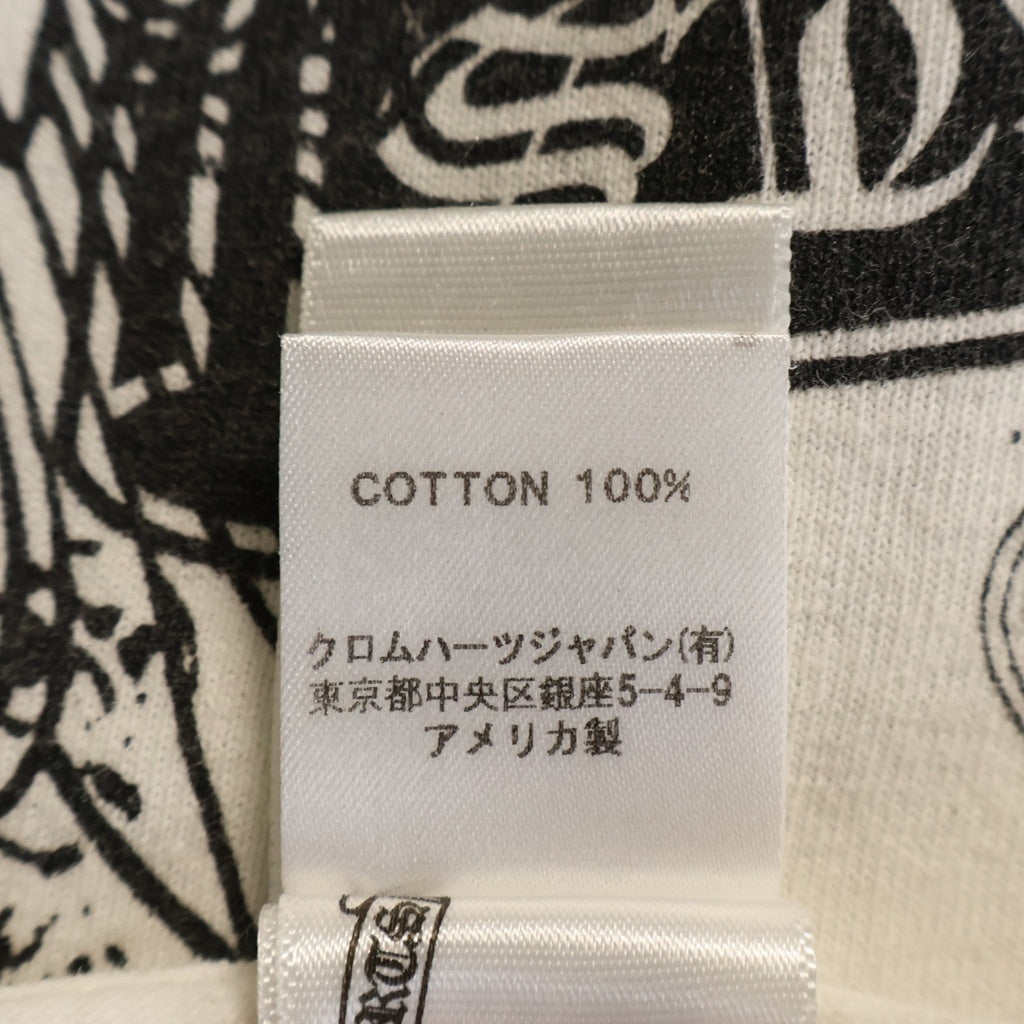 CHROME HEARTS(クロムハーツ) OLD CH T-SHRT 3 マルチモチーフ 総柄プリント Tシャツ 半袖カットソー ホワイト