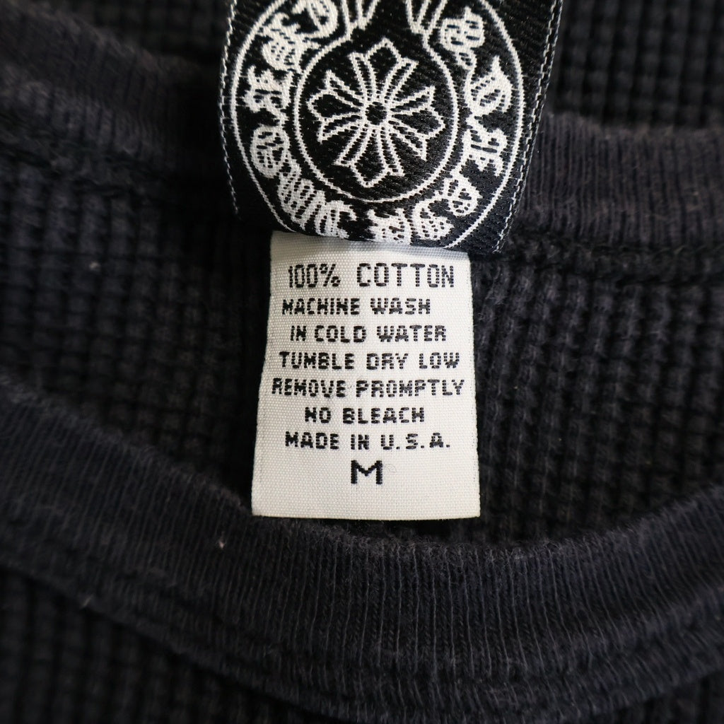 CHROME HEARTS(クロムハーツ) OLD オールド FUCKYOU 刺繍 サーマル長袖Tシャツ ブラック