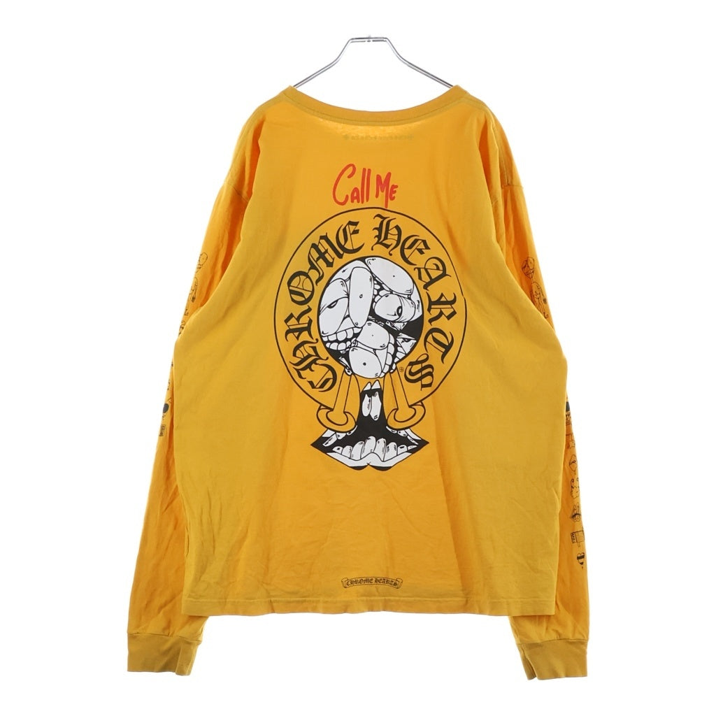 CHROME HEARTS(クロムハーツ) ×MATTY BOY PPO コールミー マスタード クルーネック長袖Tシャツ 長袖カットソー
