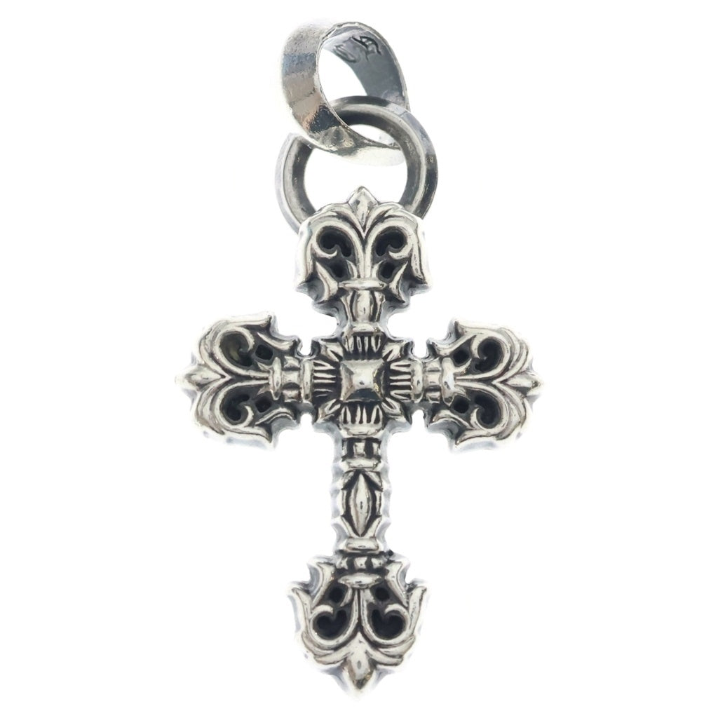 CHROME HEARTS(クロムハーツ) FILIG CROSS-XSM W BALE フィリグリークロスXSベイル wベイル ネックレストップ シルバー BCA262