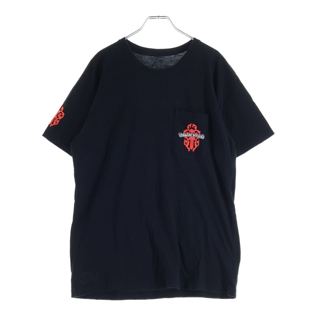 CHROME HEARTS(クロムハーツ) BACK VINE DAGGER PRINT バックヴァインダガー プリント 半袖Tシャツ ブラック/レッド