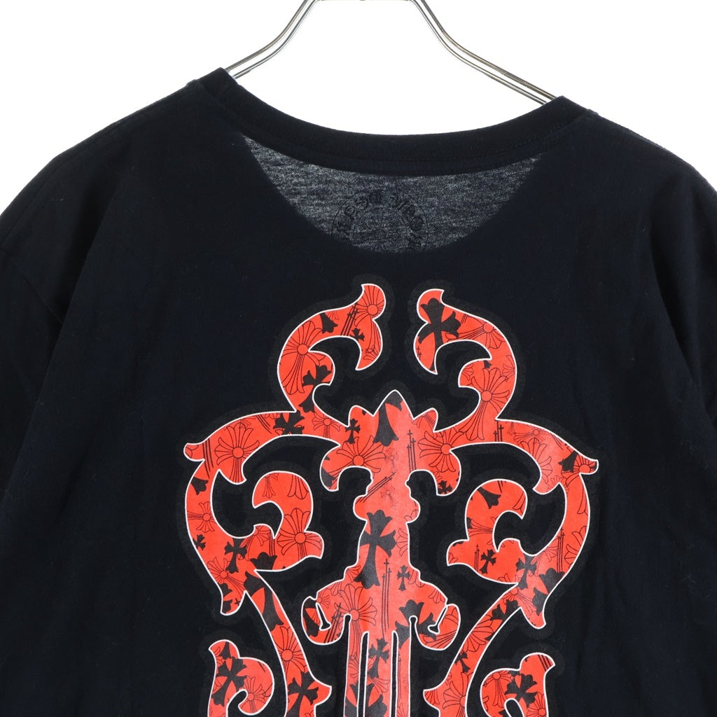 CHROME HEARTS(クロムハーツ) BACK VINE DAGGER PRINT バックヴァインダガー プリント 半袖Tシャツ ブラック/レッド