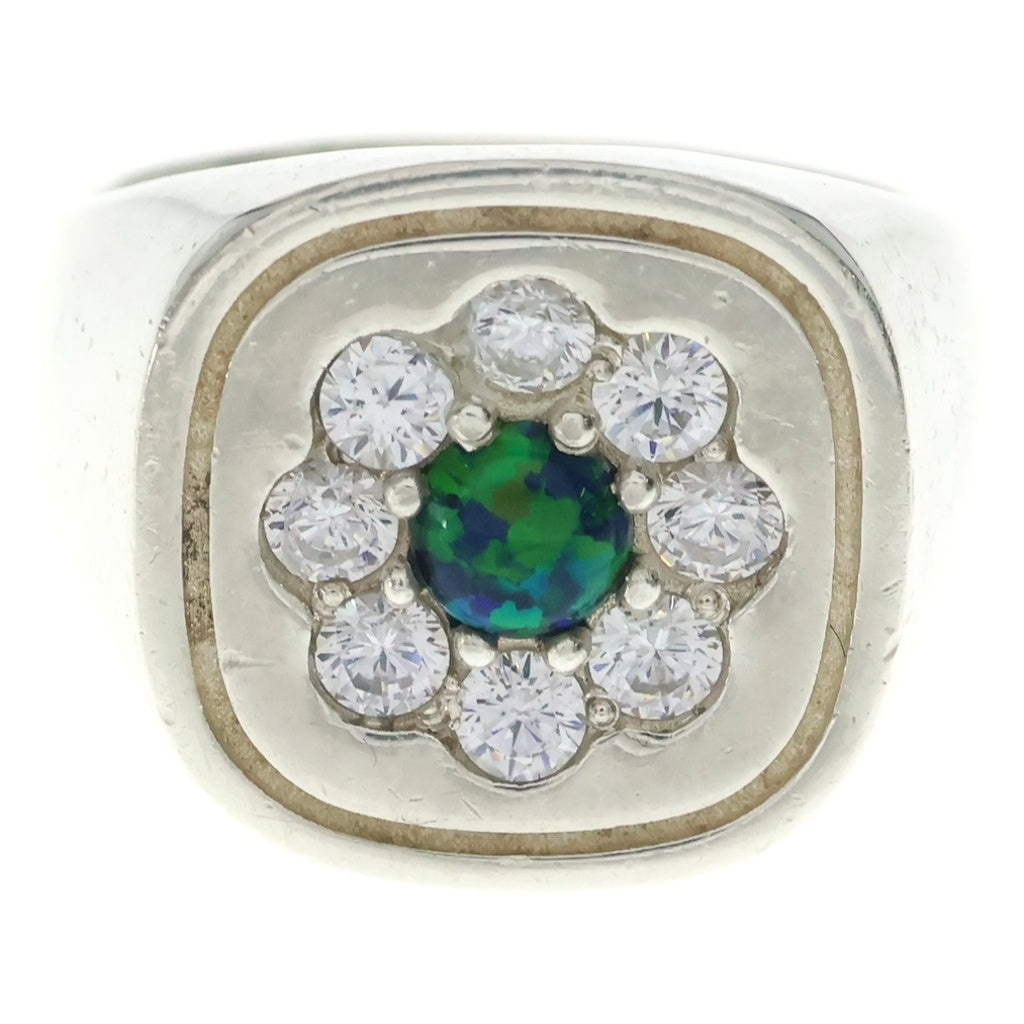 NO BRAND(ノーブランド) Hatton Labs BLUE DAISY RING フラワー モチーフ ストーン リング シルバー