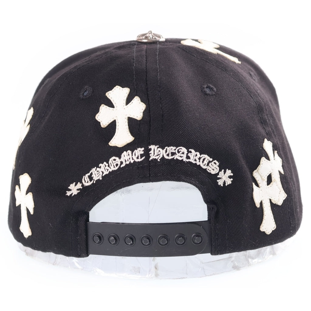CHROME HEARTS(クロムハーツ) CH HAT CH刺繍 クロスパッチ 5パネル ベースボールキャップ 帽子 ブラック/グレー