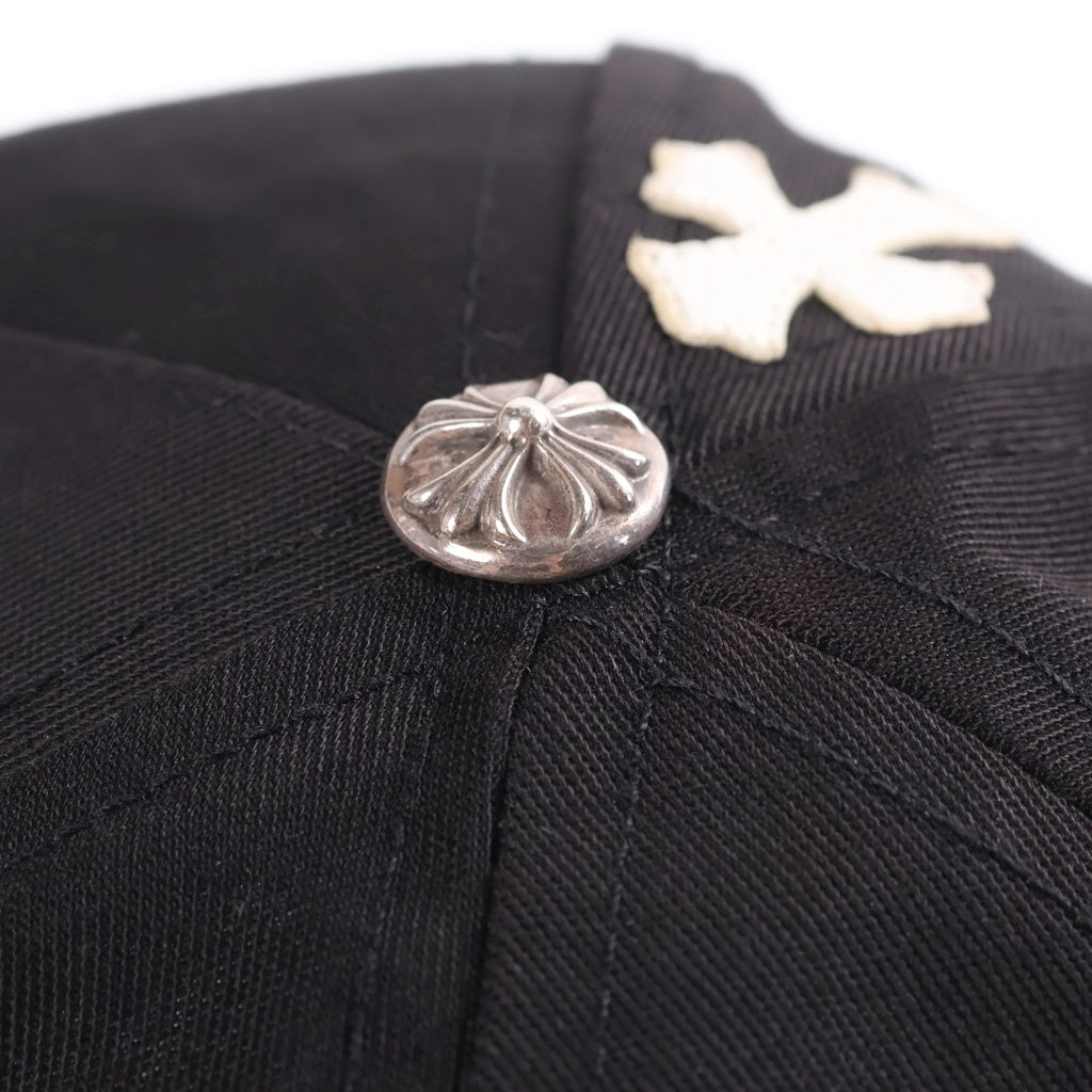 CHROME HEARTS(クロムハーツ) CH HAT CH刺繍 クロスパッチ 5パネル ベースボールキャップ 帽子 ブラック/グレー