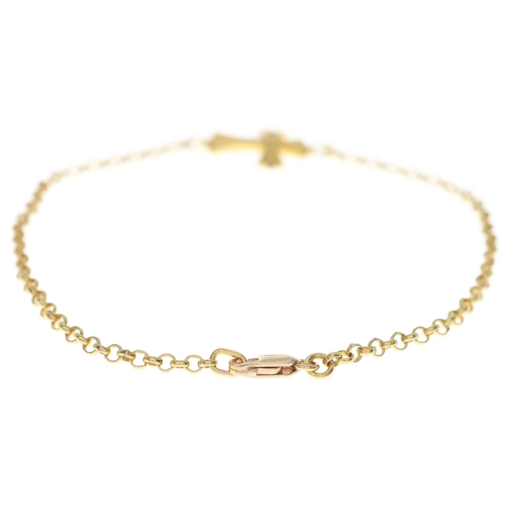 CHROME HEARTS(クロムハーツ) 22K CHN BBY FAT ベイビーファットチェーン ゴールドブレスレット