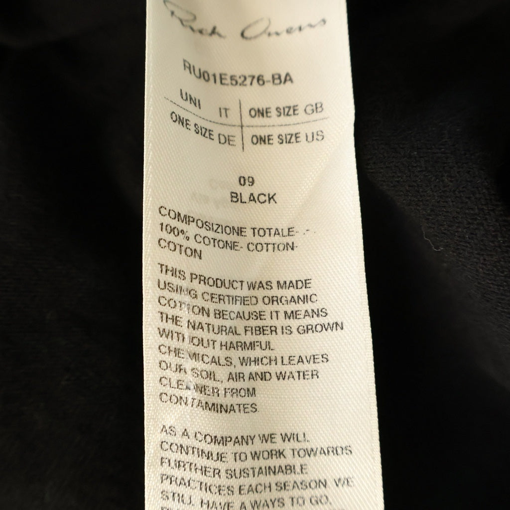 Rick Owens(リックオウエンス) TOMMY LS T オーバーサイズ 長袖Tシャツ ブラック RU01E5276-BA