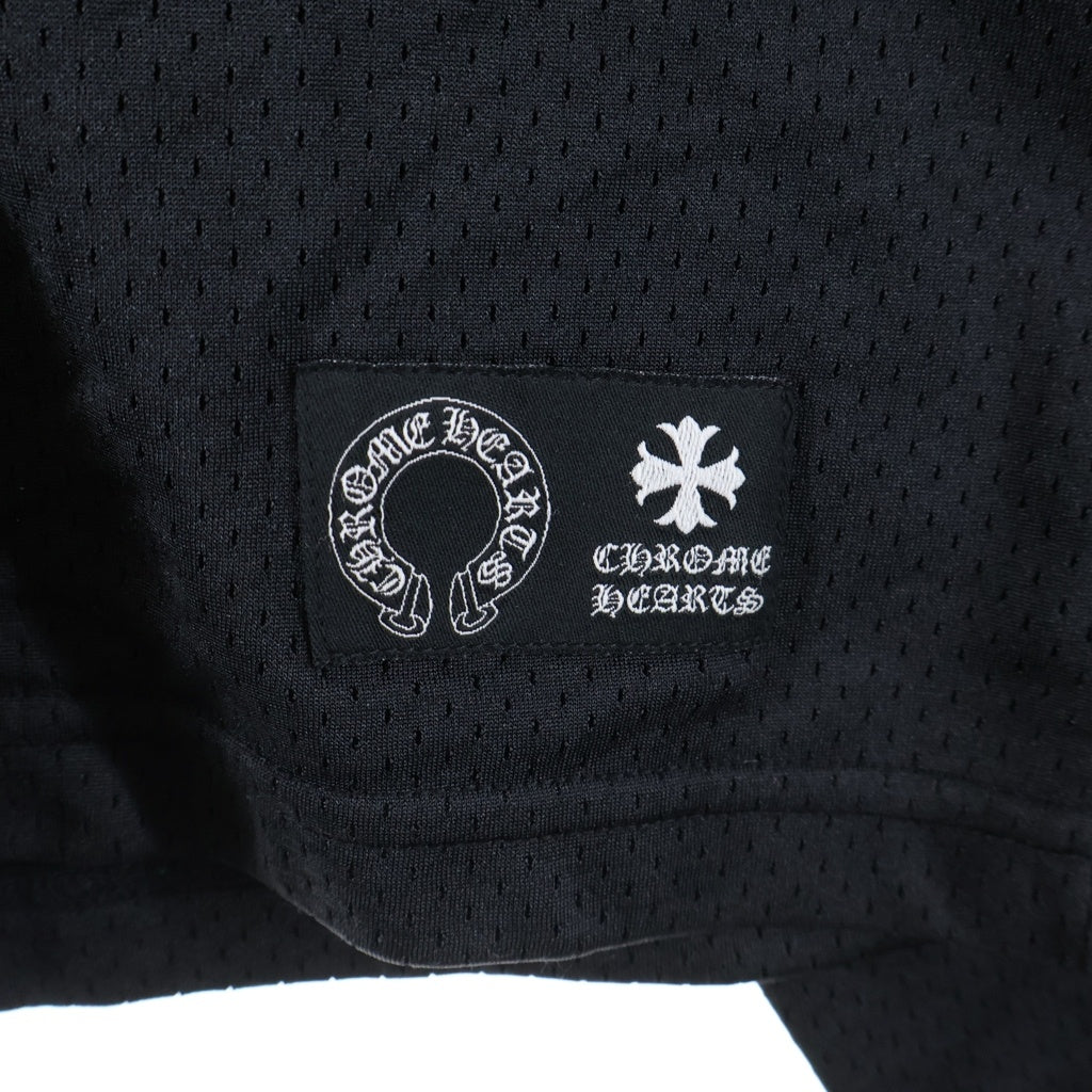 CHROME HEARTS(クロムハーツ) MESH WARM UP JERSEY メッシュ バーシティー ジャージー CHプリントメッシュ 長袖Tシャツカットソー ブラック