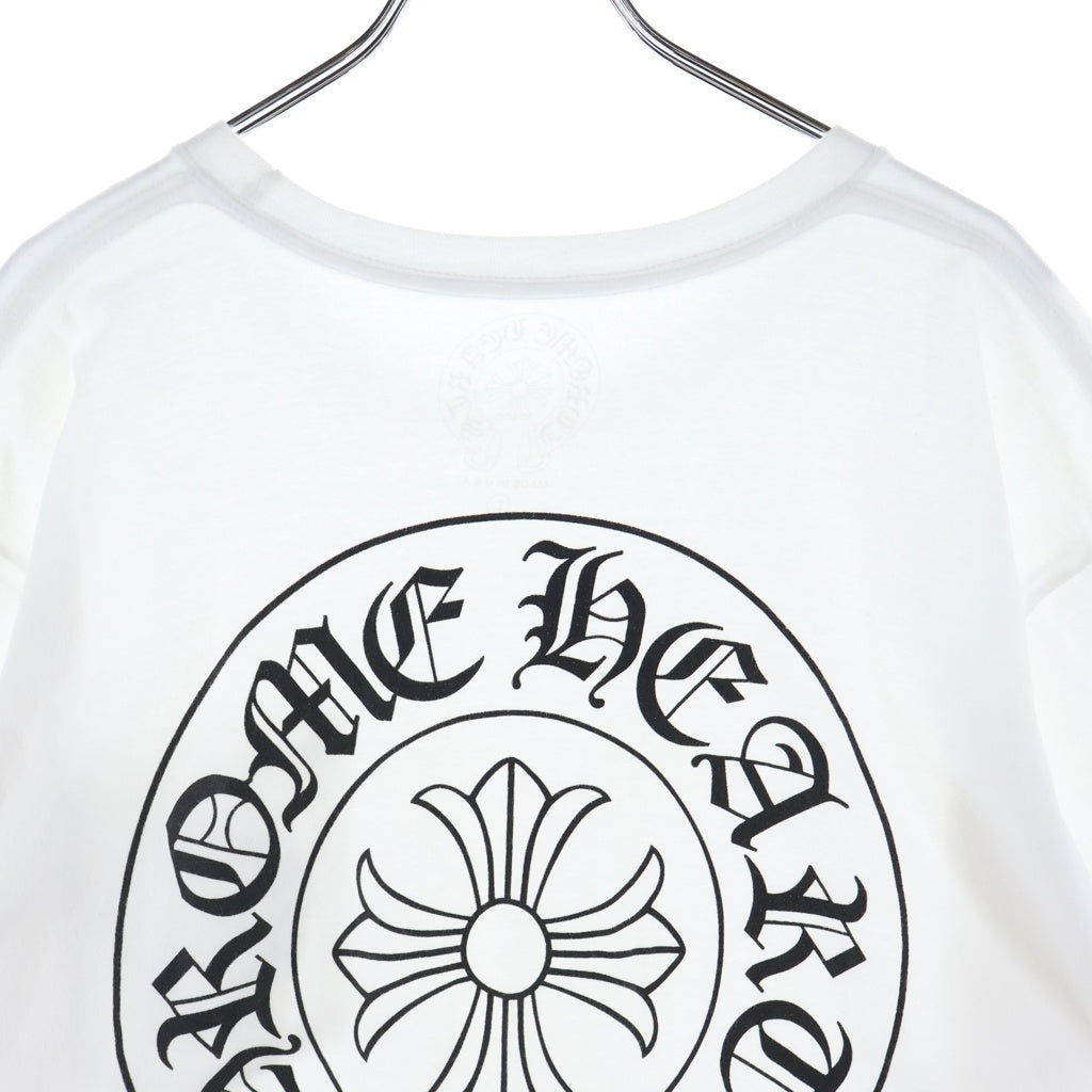 CHROME HEARTS(クロムハーツ) HORSESHOE S/S TEE ホースシュープリント ポケット半袖Tシャツ カットソー ホワイト