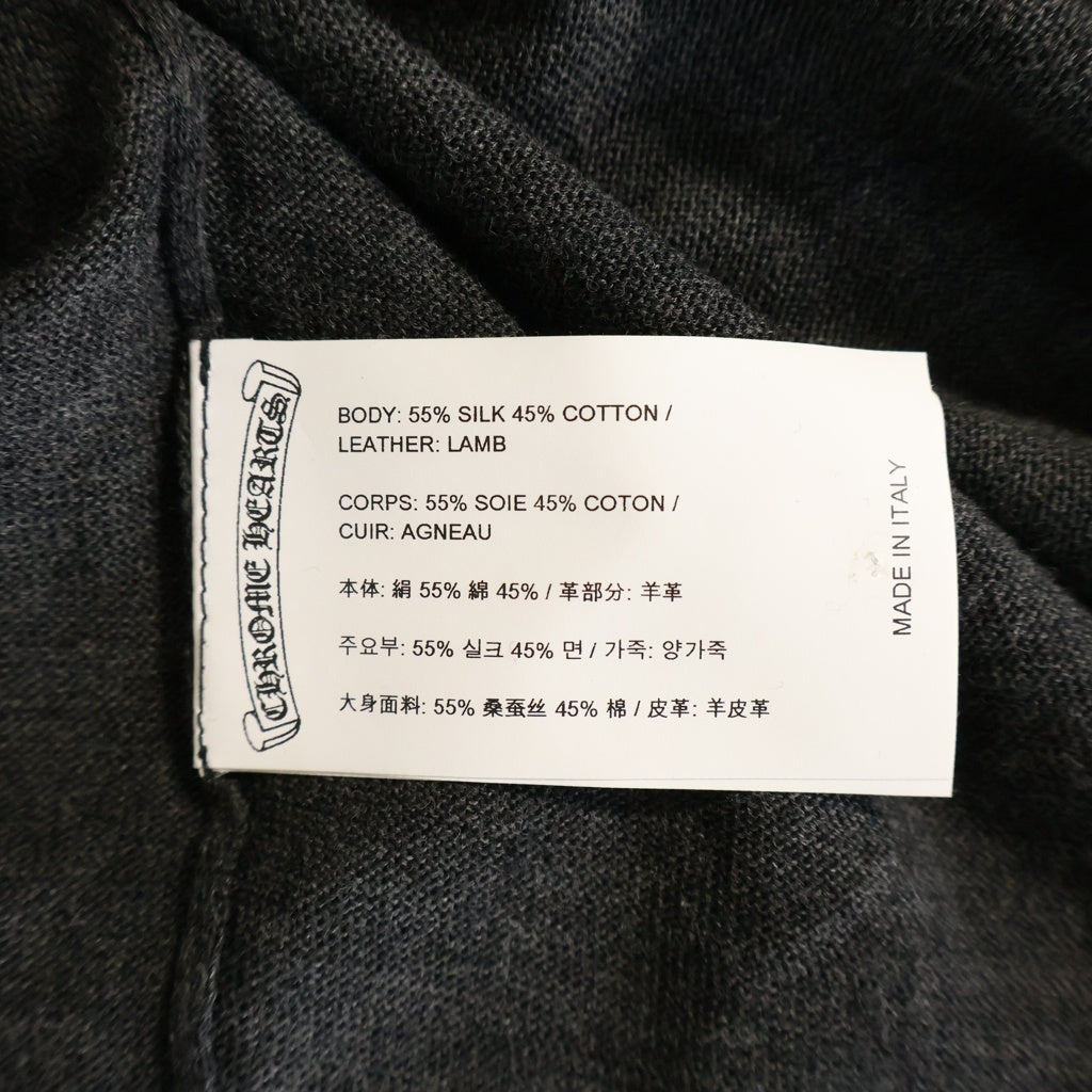 CHROME HEARTS(クロムハーツ) U MIXED EMOTIONS トリプルクロスパッチ付き ラグラン 長袖カットソー ロンT ブラック
