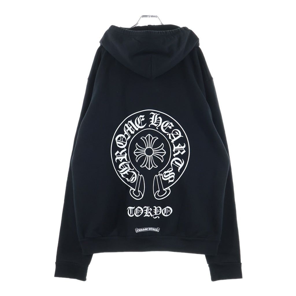 CHROME HEARTS(クロムハーツ) SWTSHRT HD ZIP 東京限定 バックホースシュープリント ジップアップパーカー ブラック