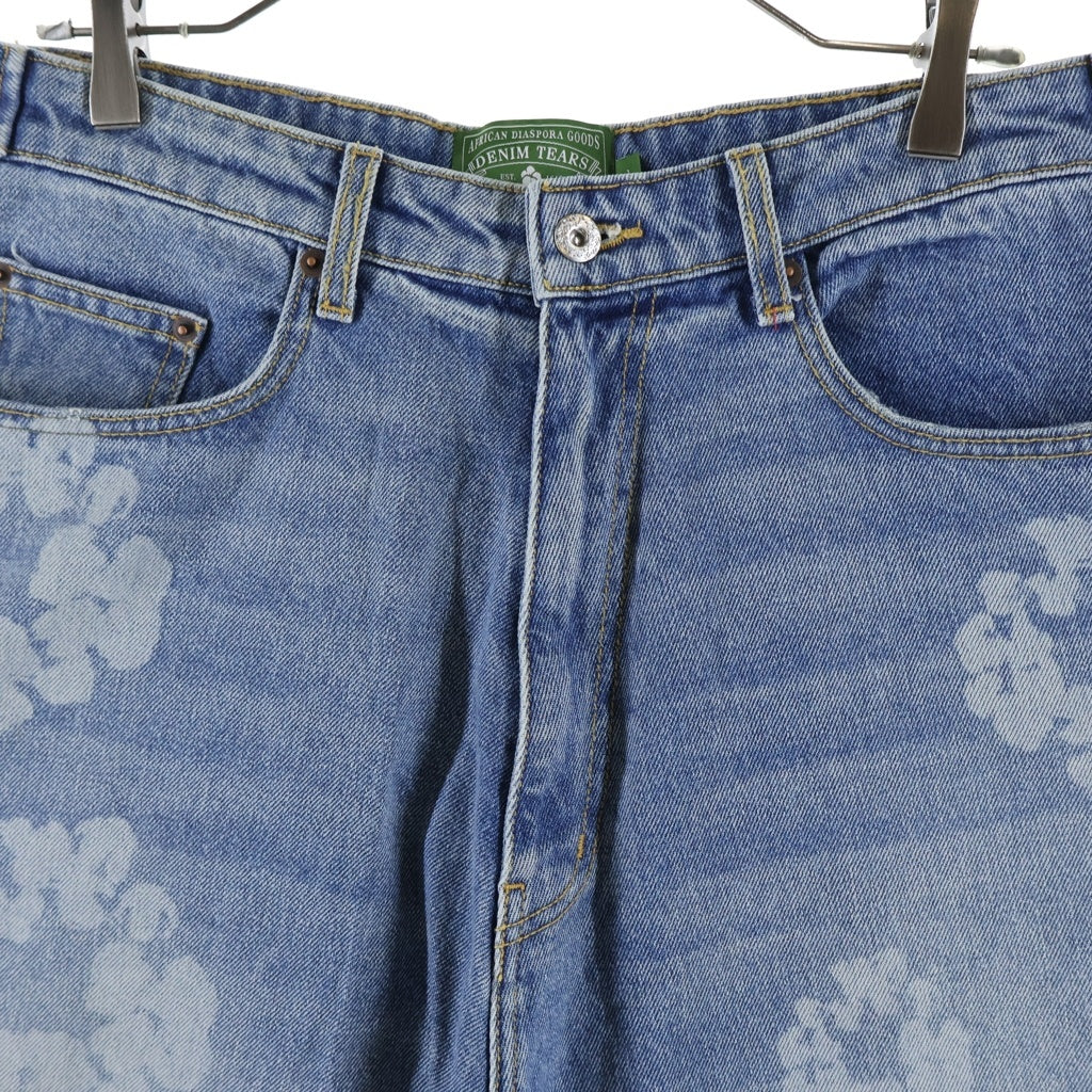 DENIM TEARS(デニムティアーズ) LASER WREATH DENIM SHORT ショート デニムパンツ インディゴ