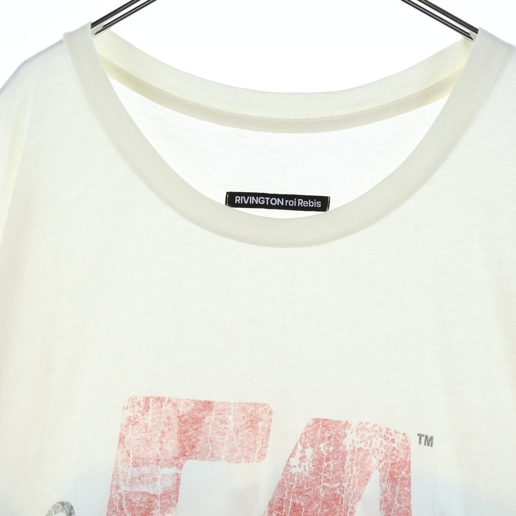 RRR123 RIVINGTON roi Rebis(リヴィントンロイレビス) 25SS LEADERS TEE 半袖Tシャツ カットソー ホワイト LEAD-SS90