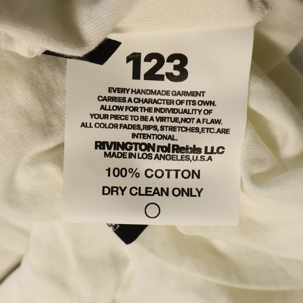 RRR123 RIVINGTON roi Rebis(リヴィントンロイレビス) 25SS LEADERS TEE 半袖Tシャツ カットソー ホワイト LEAD-SS90