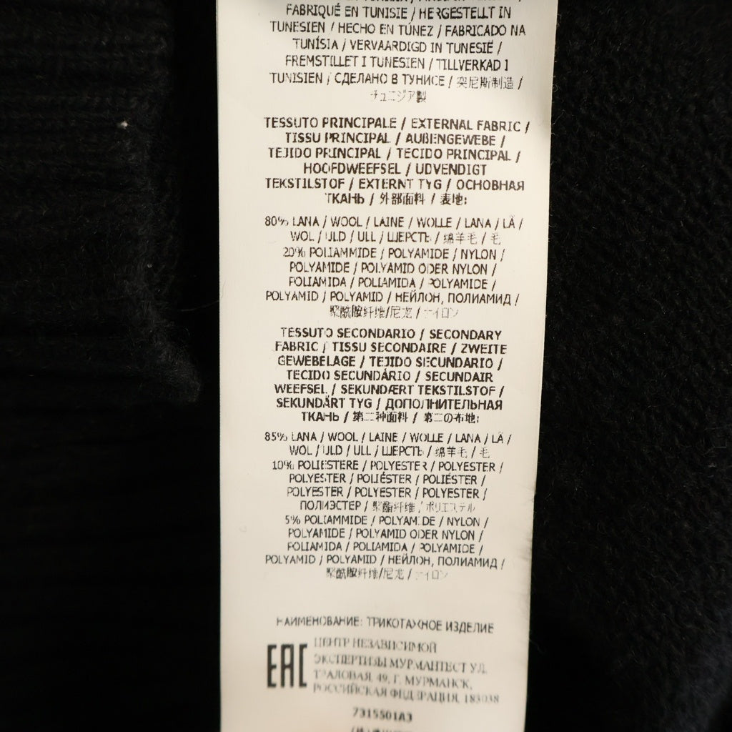 STONE ISLAND(ストーンアイランド) ジップアップ ニットパーカー ブラック 7315501A3