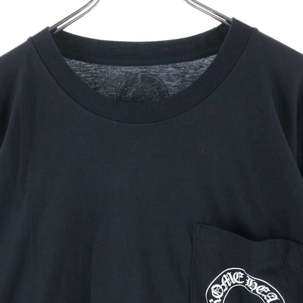 CHROME HEARTS(クロムハーツ) CH L/S TEE アームフローラルバックホースシュープリント長袖Tシャツ ブラック
