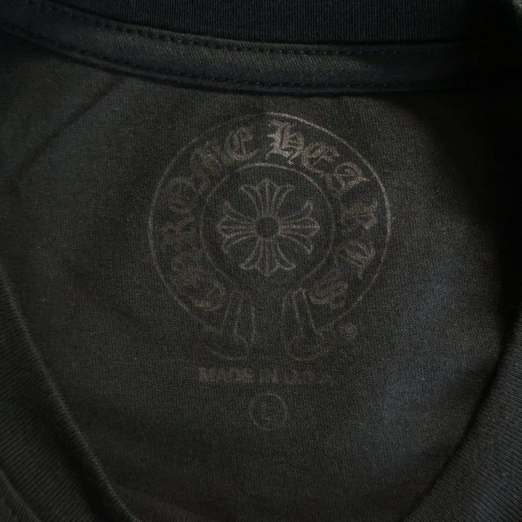 CHROME HEARTS(クロムハーツ) CH L/S TEE アームフローラルバックホースシュープリント長袖Tシャツ ブラック