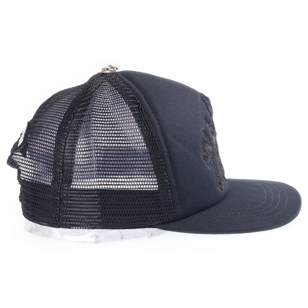 CHROME HEARTS(クロムハーツ) TRUCKER CAP トラッカーキャップ クロスパッチ ハラコ ブラック