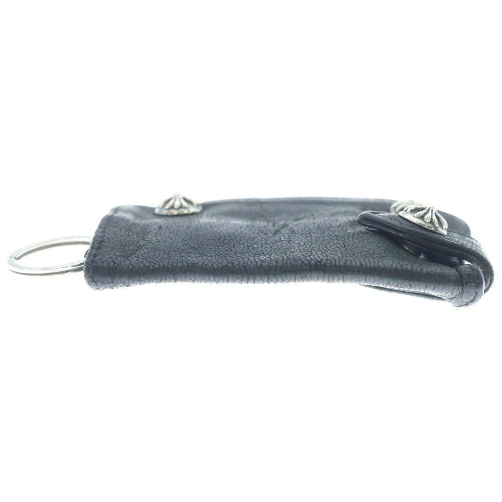 CHROME HEARTS(クロムハーツ) KEY CASE キーケース クロスボールボタン レザーキーケース ブラック