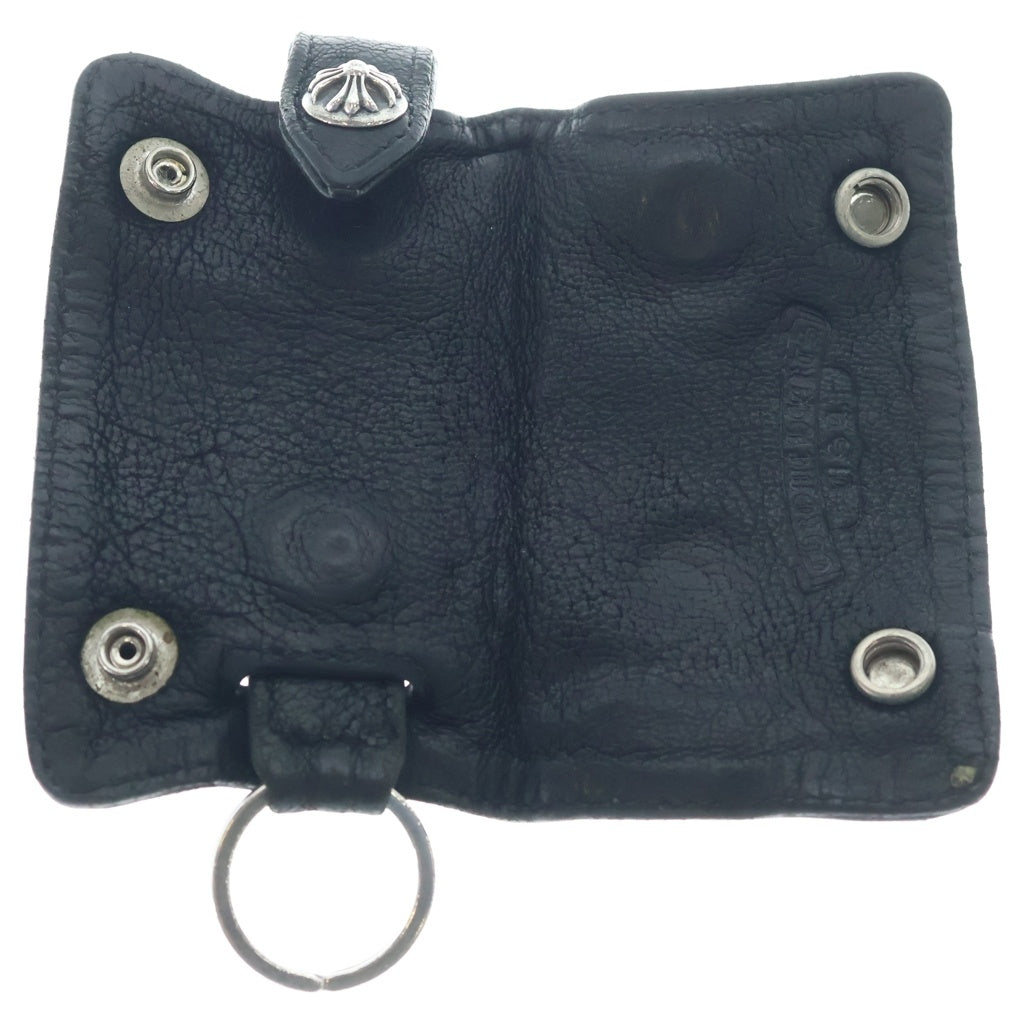 CHROME HEARTS(クロムハーツ) KEY CASE キーケース クロスボールボタン レザーキーケース ブラック