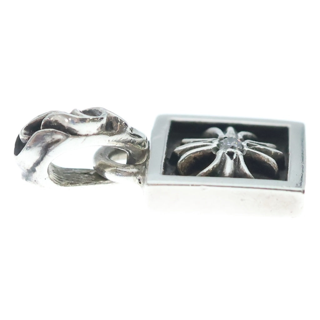 CHROME HEARTS(クロムハーツ) FRAMED CH PLUS 1DIA フレームドCHプラス 1ダイヤ チャーム ペンダントトップ シルバー