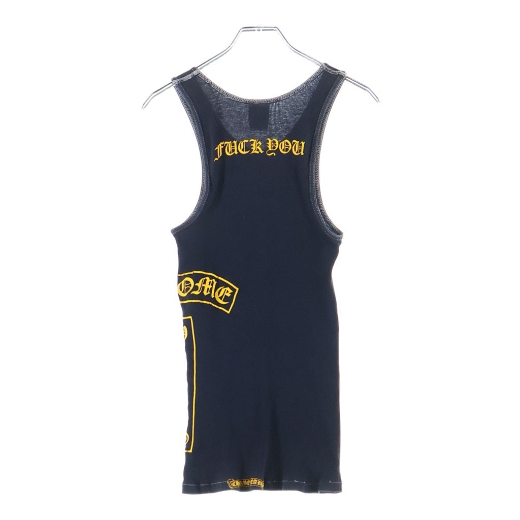 CHROME HEARTS(クロムハーツ) OLD Side Logo Tank Top CHクロス サイドスクロールロゴ タンクトップ ブルー/イエロー