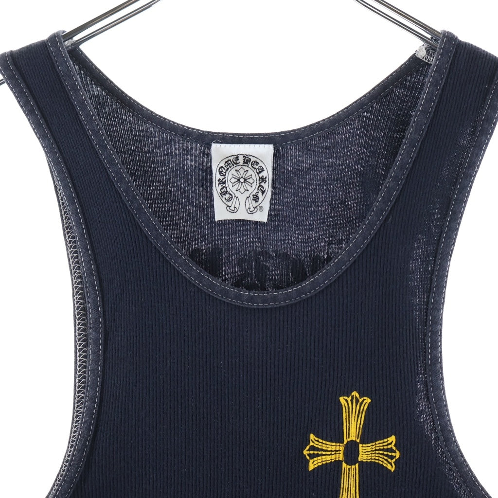 CHROME HEARTS(クロムハーツ) OLD Side Logo Tank Top CHクロス サイドスクロールロゴ タンクトップ ブルー/イエロー