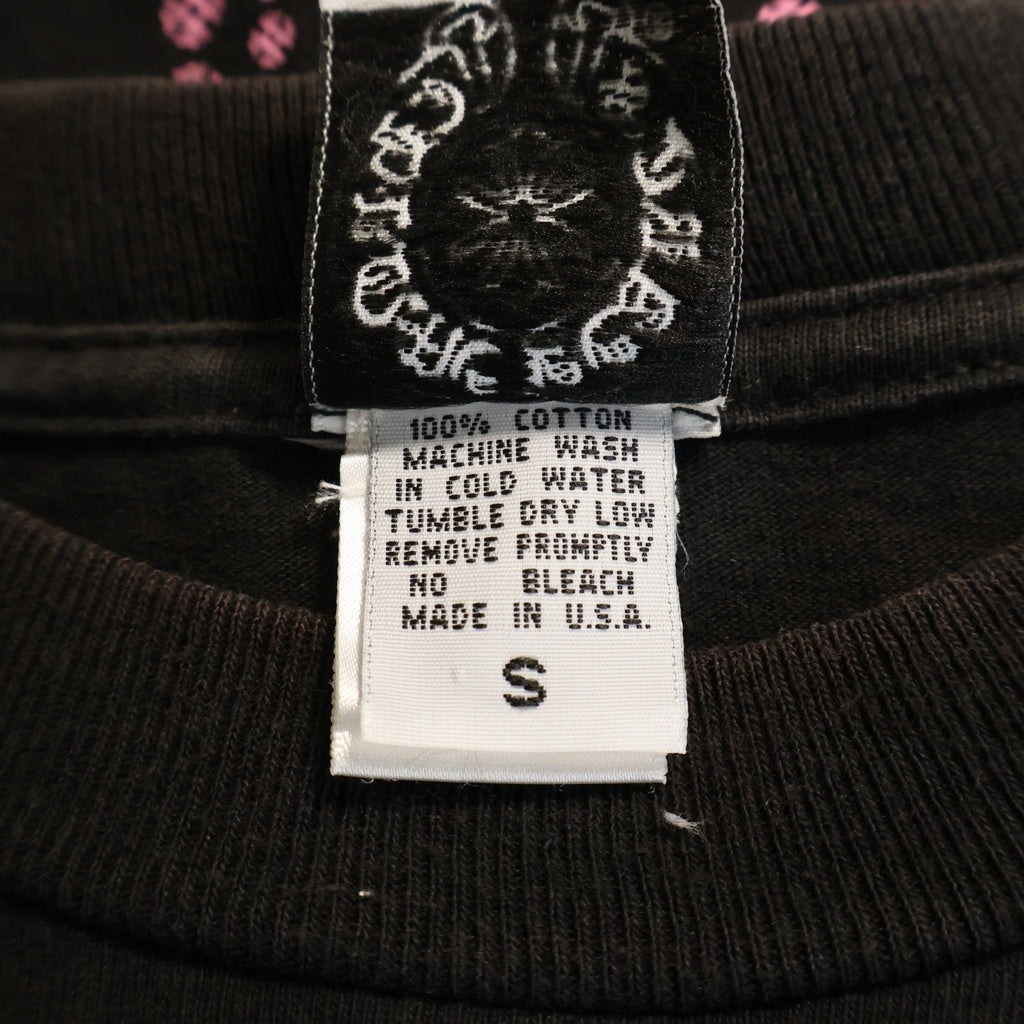 CHROME HEARTS(クロムハーツ) OLD CH PLS CROSS TEE オールド バックCHプラス クロスプリント 半袖Tシャツ カットソー ブラック/ピンク
