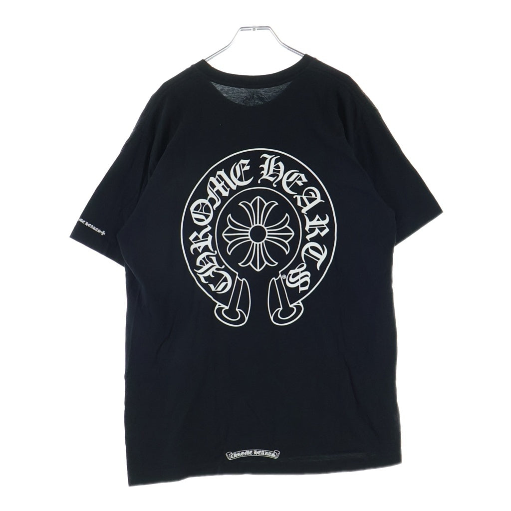 CHROME HEARTS(クロムハーツ) HORSESHOE S/S TEE ホースシュープリント ポケット半袖Tシャツ カットソー ブラック