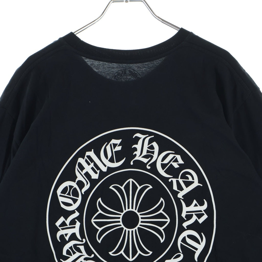 CHROME HEARTS(クロムハーツ) HORSESHOE S/S TEE ホースシュープリント ポケット半袖Tシャツ カットソー ブラック
