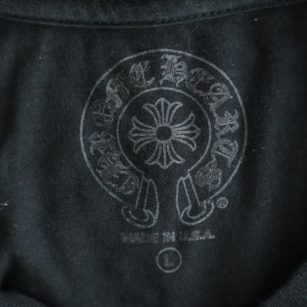 CHROME HEARTS(クロムハーツ) HORSESHOE S/S TEE ホースシュープリント ポケット半袖Tシャツ カットソー ブラック