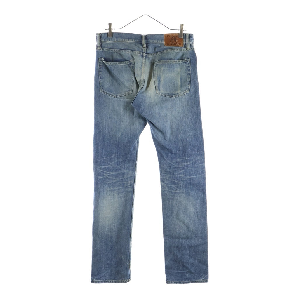 HYSTERIC GLAMOUR(ヒステリックグラマー) SCAB スキャブ ロックスタッズ ダメージ加工 リペア デニムパンツ インディゴ