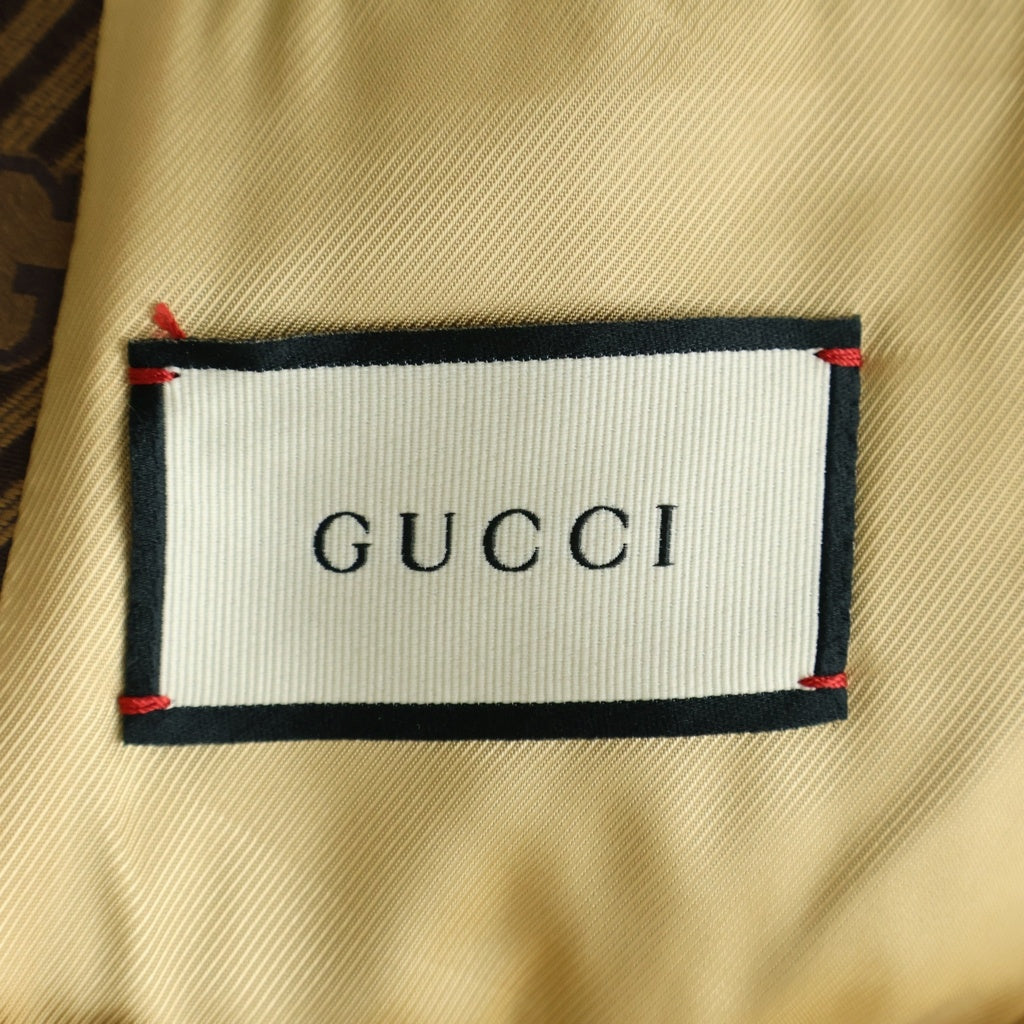 GUCCI(グッチ) 20AW GG Jacquard Jacket GG総柄 ストライプ ジャガード テーラードジャケット ブラウン 618666 ZAEAK