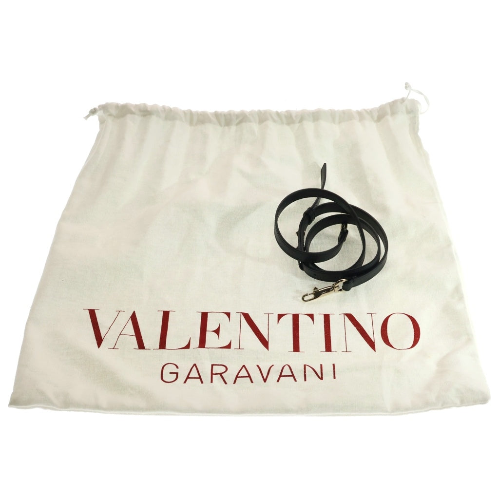 VALENTINO GARAVANI(ヴァレンチノガラヴァーニ) ロゴ キャンバス ロックスタッズ トートバッグ ホワイト レディース