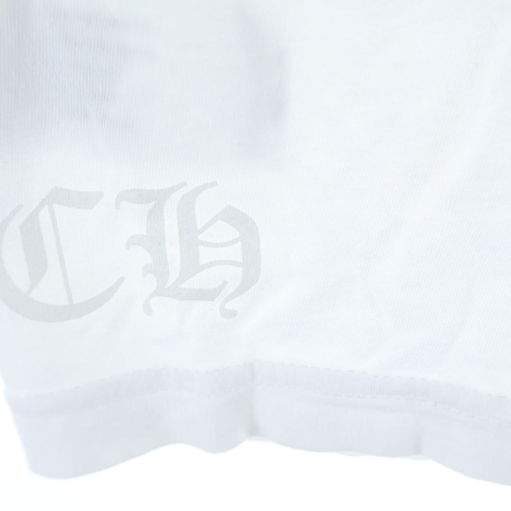CHROME HEARTS(クロムハーツ) BACK ARCH LOGO SCROLL LABEL USA PRINT TEE バックアーチロゴ スクロールラベル プリント 半袖Tシャツ カットソー ホワイト