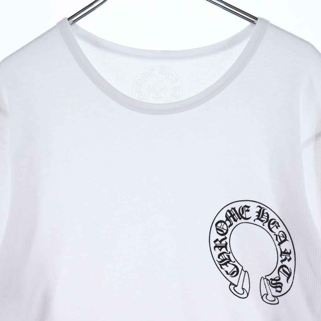 CHROME HEARTS(クロムハーツ) Thermal L S フローラルクロスプリント サーマル 長袖Tシャツ ホワイト