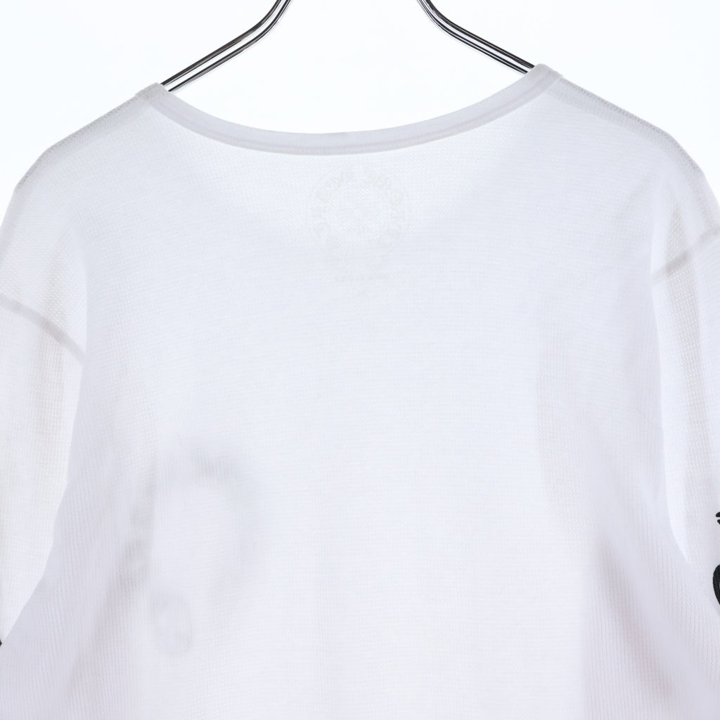 CHROME HEARTS(クロムハーツ) Thermal L S フローラルクロスプリント サーマル 長袖Tシャツ ホワイト