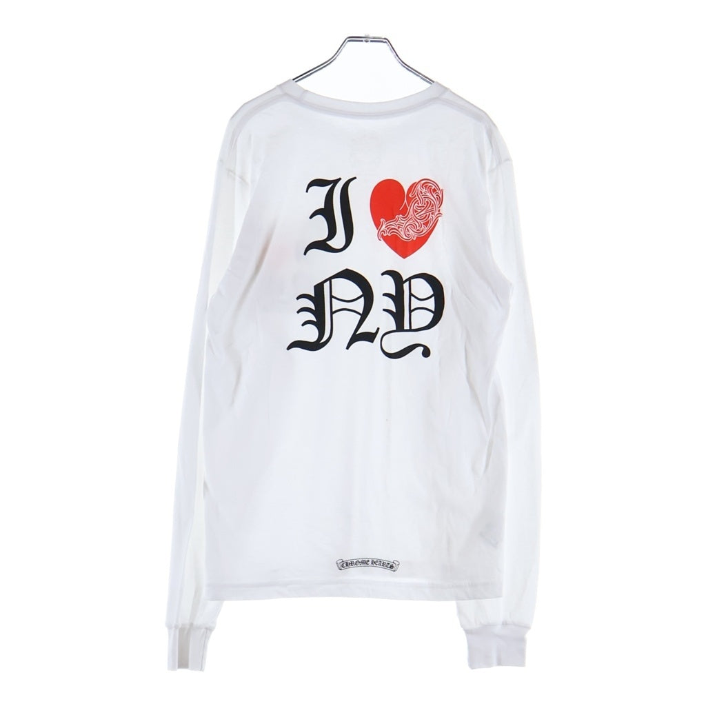 CHROME HEARTS(クロムハーツ) I LOVE NY バックプリント 長袖Tシャツ ホワイト