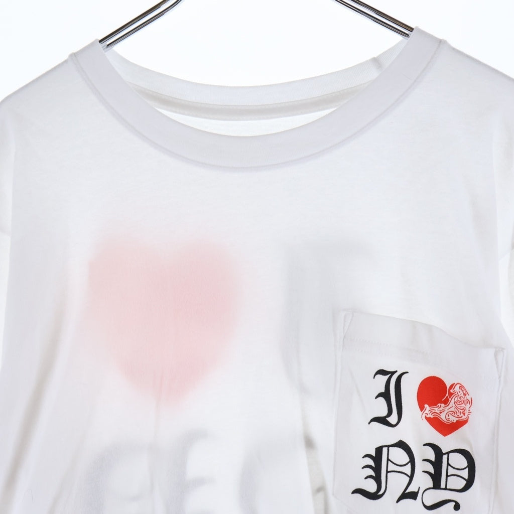 CHROME HEARTS(クロムハーツ) I LOVE NY バックプリント 長袖Tシャツ ホワイト