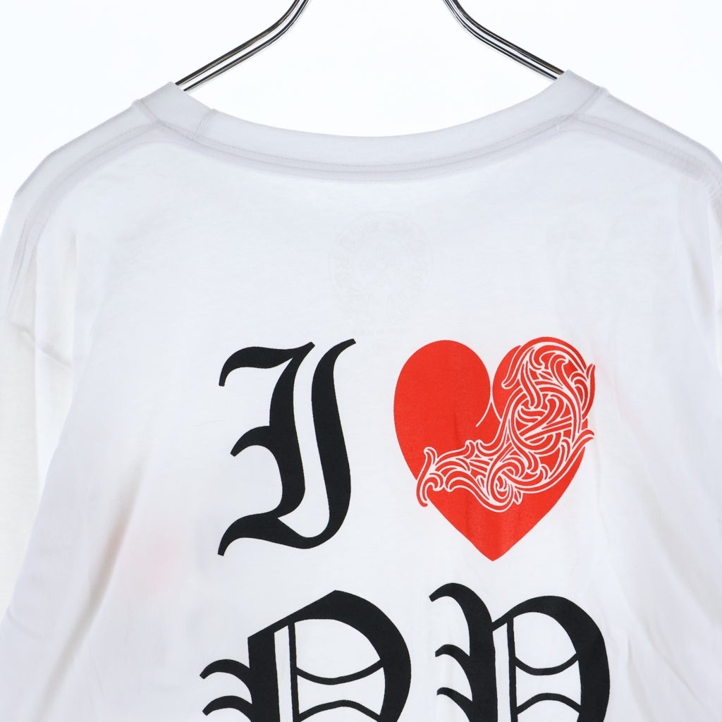 CHROME HEARTS(クロムハーツ) I LOVE NY バックプリント 長袖Tシャツ ホワイト