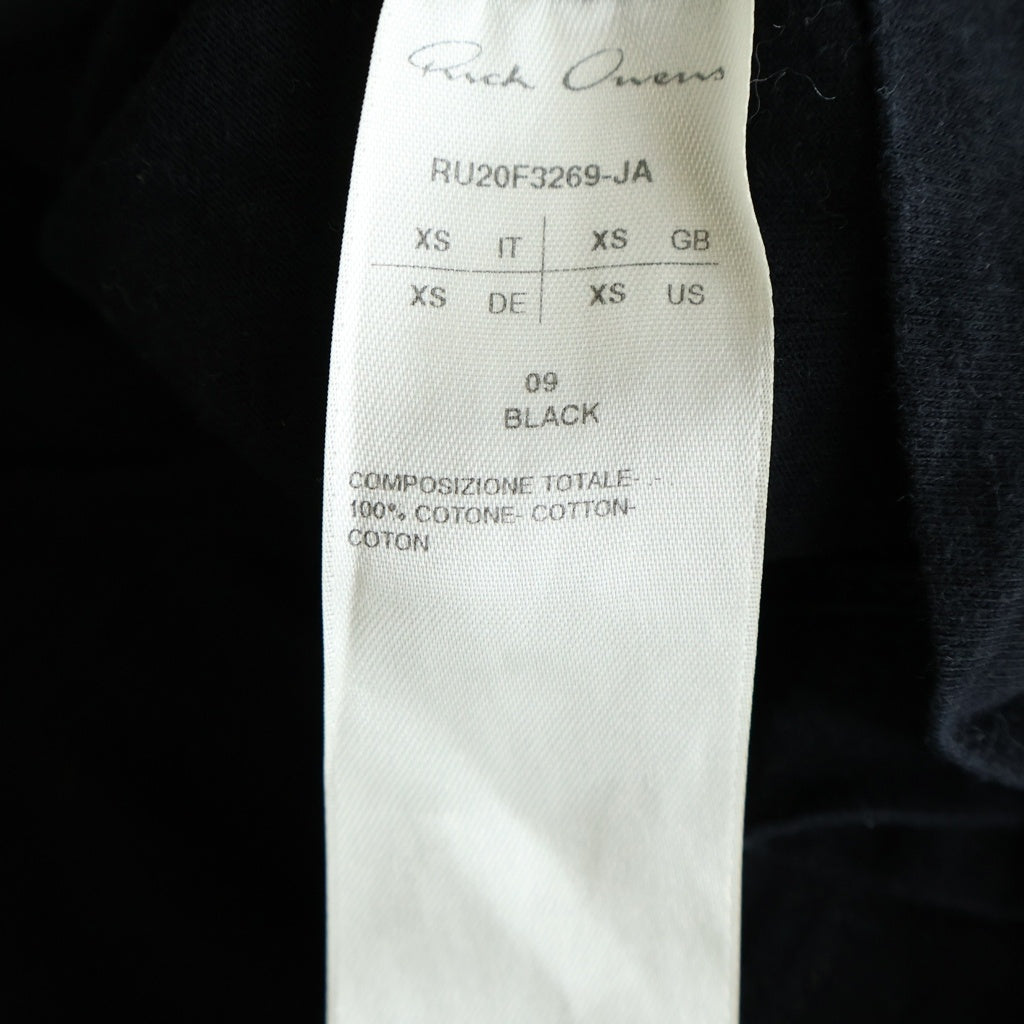 DRKSHDW(ダークシャドウ) 20AW クルーネック オーバーサイズ半袖Tシャツ カットソー ブラック RU20F3269-JA
