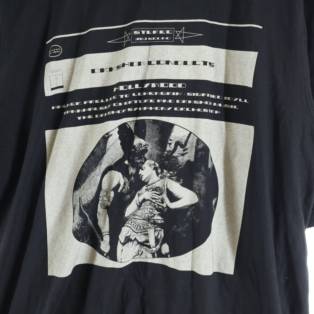 DRKSHDW(ダークシャドウ) 25SS Jumbo Short Sleeve T-Shirt ジャンボショートスリーブ Tシャツ 半袖カットソー DS01E3204-RNEP ブラック