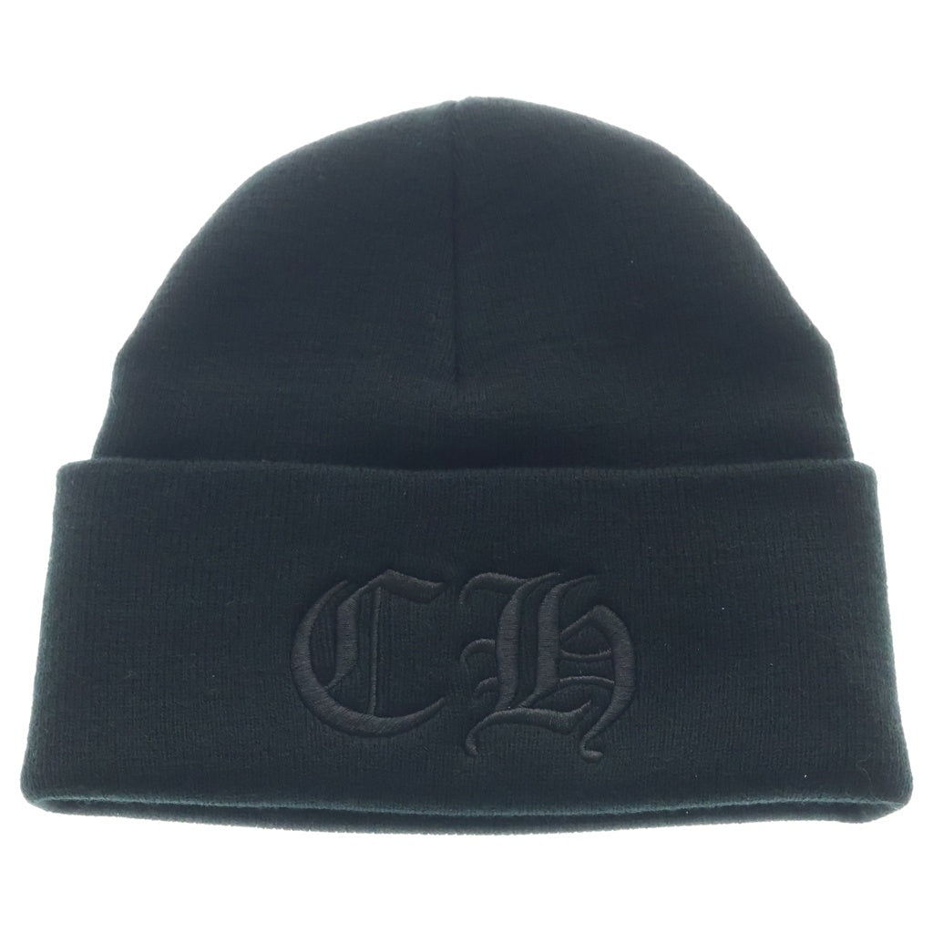 CHROME HEARTS(クロムハーツ) CH Logo Embroidery Acrylic Beanie CHロゴ刺繍ビーニー ニット帽 ブラック