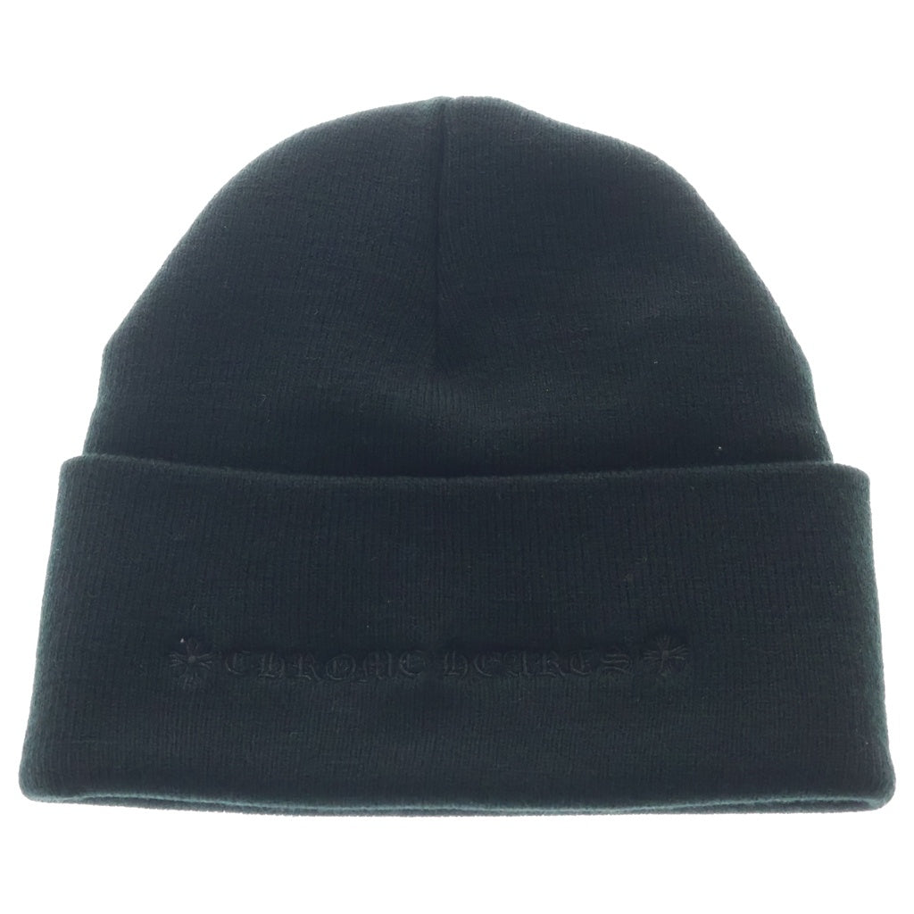 CHROME HEARTS(クロムハーツ) CH Logo Embroidery Acrylic Beanie CHロゴ刺繍ビーニー ニット帽 ブラック