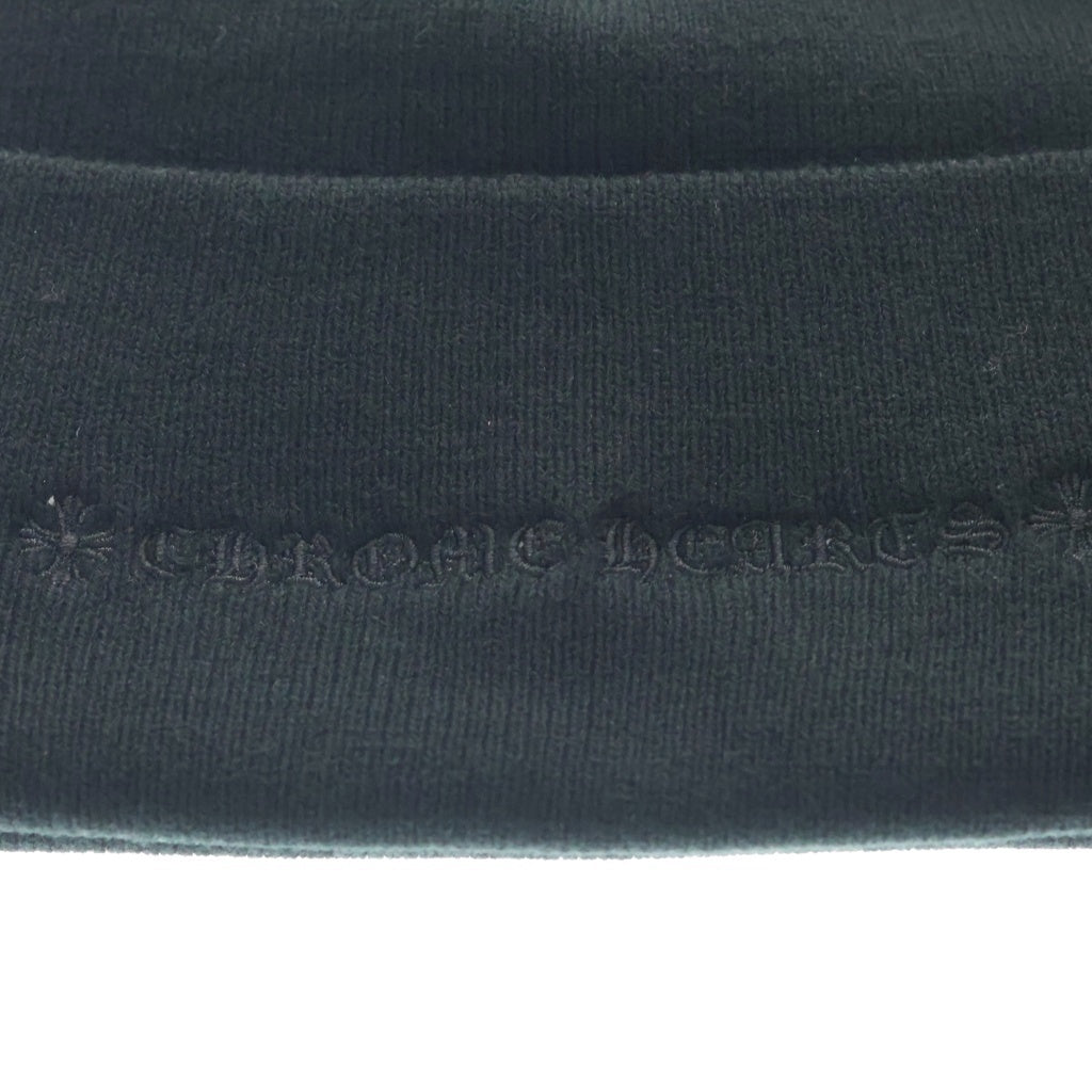 CHROME HEARTS(クロムハーツ) CH Logo Embroidery Acrylic Beanie CHロゴ刺繍ビーニー ニット帽 ブラック